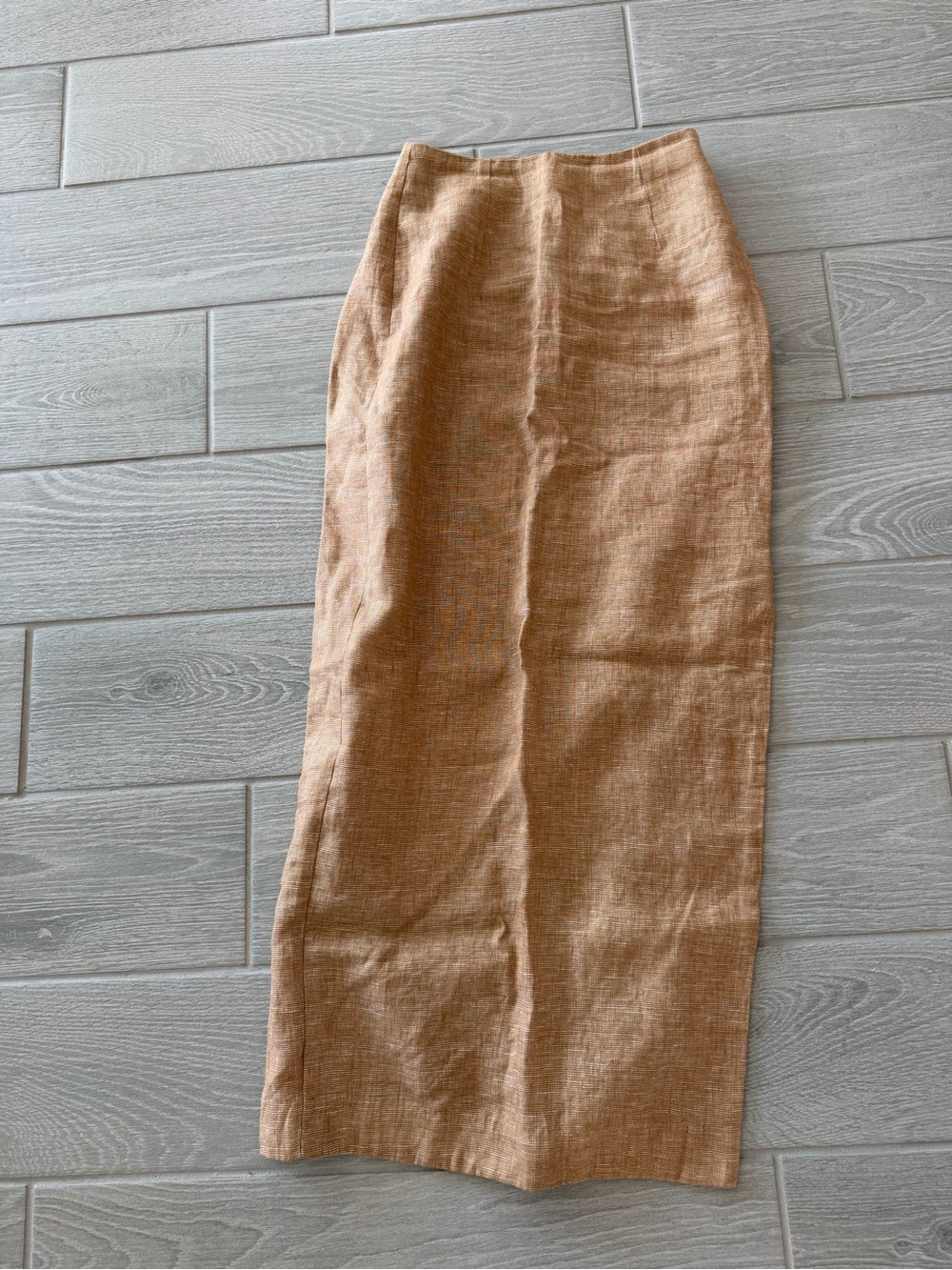 POSSE 100% Linen Nancy Pencil Skirt in Walnut Size XXS VGUC - Picture 5 of 8